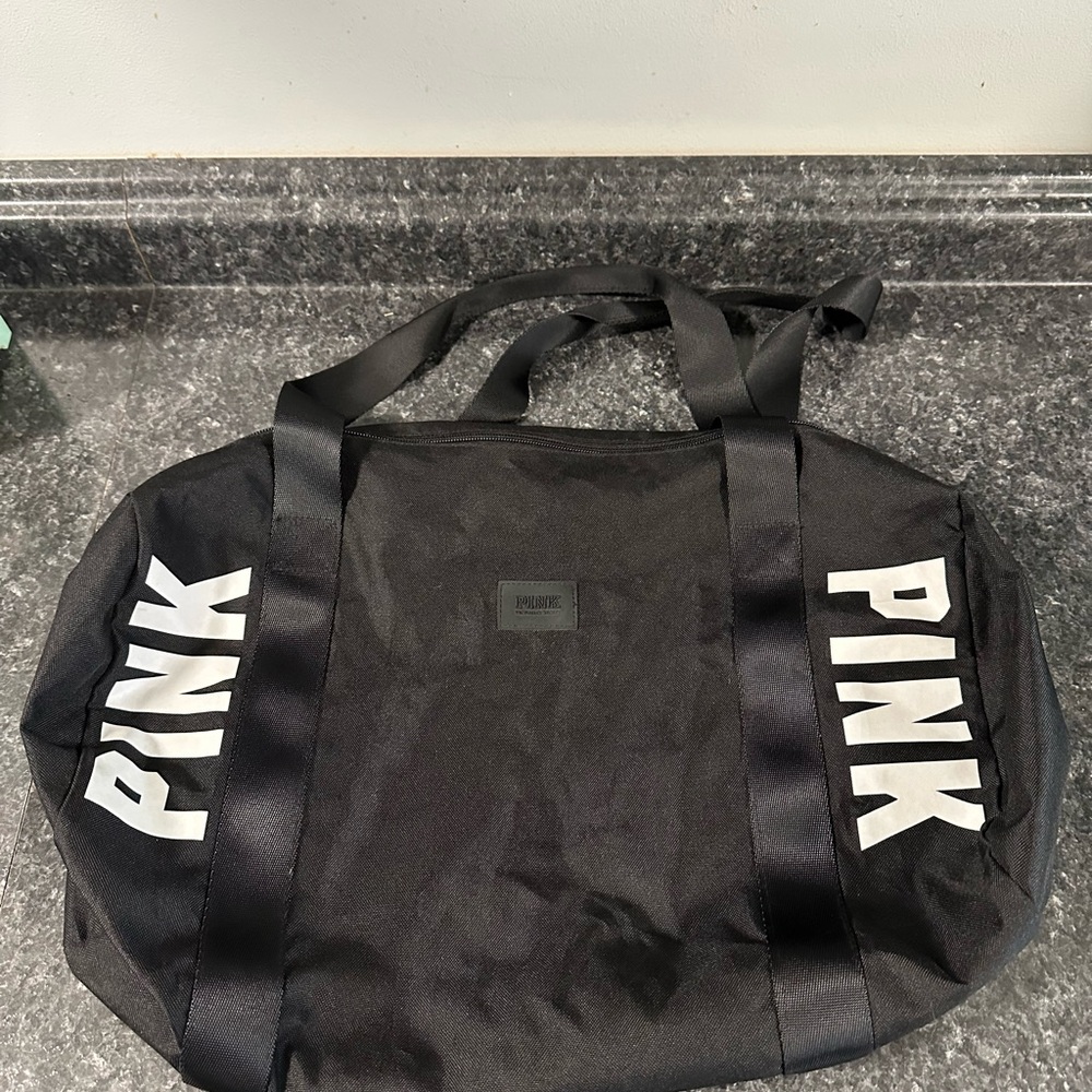 PINK Victoria's Secret Black Duffle Bag